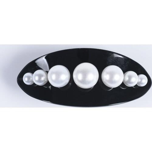 Fashion Simple Faux Pearl Hairpins Women Statement ZA Hair Clips Jewelry Accessories Acrylic Resin Barrettes For Woman 2019
