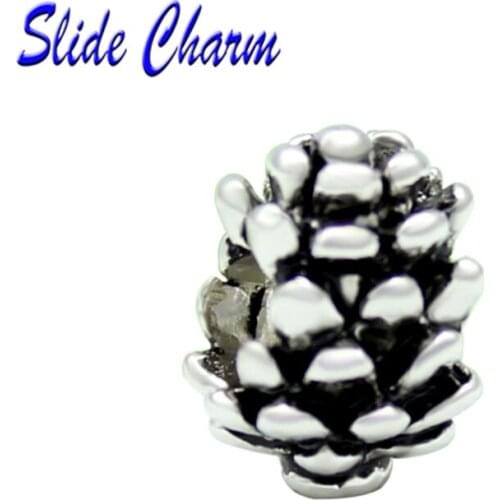 Fashion jewelry DIY European Christmas beads, Christmas tree decorations pine cone charm Fit Pandora Bracelet Necklace
