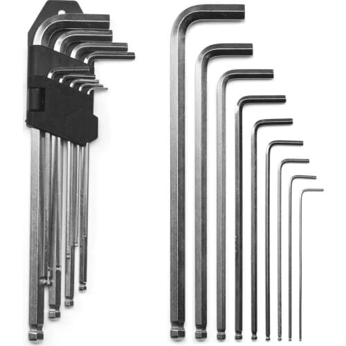 9PCS/set Spanner Torque Wrench Kit Durable Reinforced Toughen Metric Ball Ended Hex Allen Key Wrenchs Hand Tools High Quality