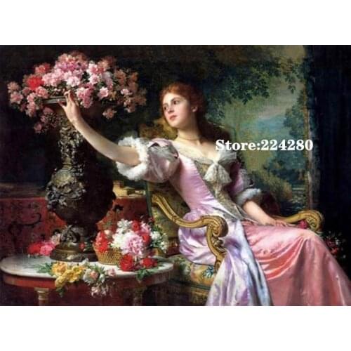 Delicate Beauty flowers Needlework Cross stitch 14CT Unprinted Embroidery kits Arts Cross-Stitching,DIY Handmade Home Decor