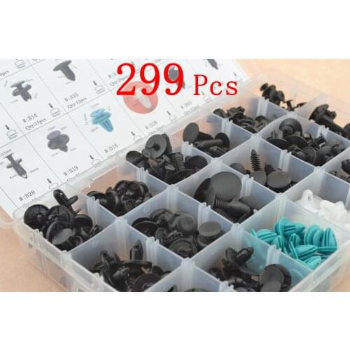299pcs Set of Car Clips Mountings Pins Headliner Retainer Fastener Screws 18 Types