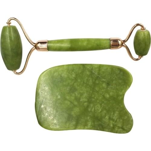 Natural Rose Jade Roller Face Massage Crystal Stone Jade Massager Crystal Roller Skin Face Roller Wrinkle Removal Massage Roller
