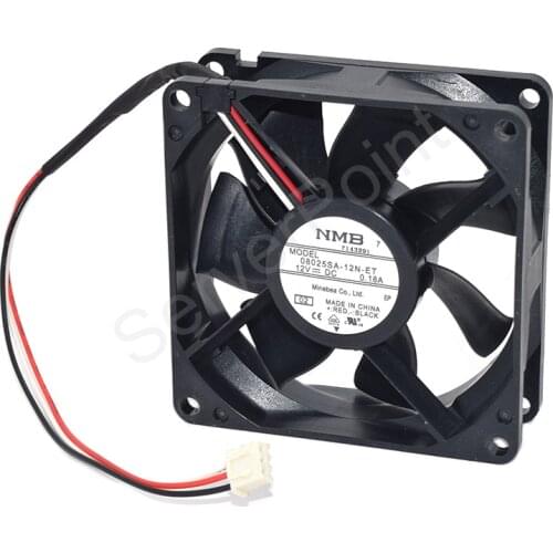 New For NMB 08025SA-12N-ET DC12V 0.18A Three Lines Cooling Fan