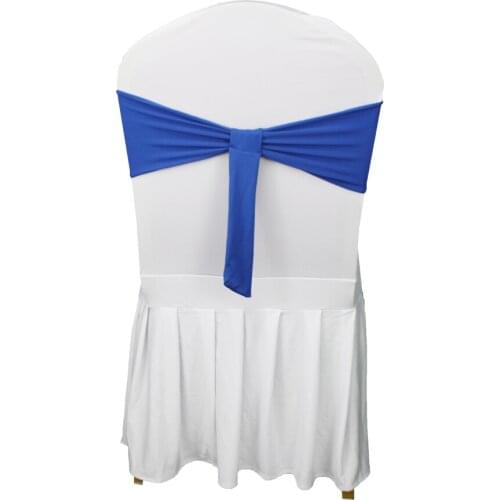 Wholesale New Style Banquet Spandex Chair Cover Sashes Bow Tie Ribbon Decoration Wedding Party Factory