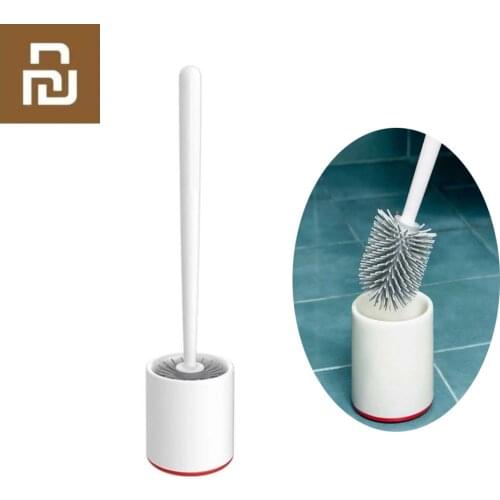 Original Youpin Yijie TPR Vertical Storage Toilet Brushes and Holder Cleaner Set Silica Bathroom Cleaning Tool for Xiaomi