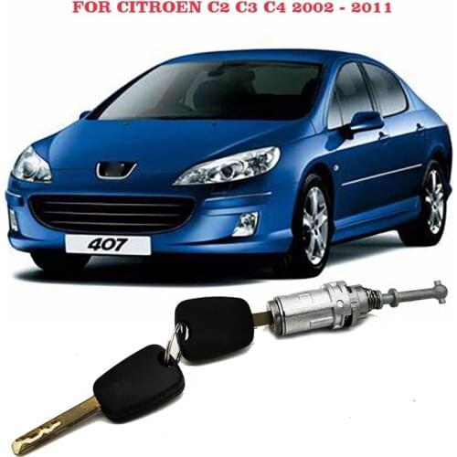 FRONT LEFT RIGHT DOOR LOCK BARREL FOR CITROEN C2 C3 C4 2002 - 2011 9170.T9