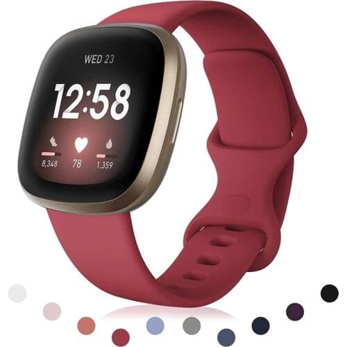 Silicone Watchband for Fitbit Versa 3 Watch Strap for Fitbit Sense Sports Bracelet Wristband Replacement Smart Watch Accessories