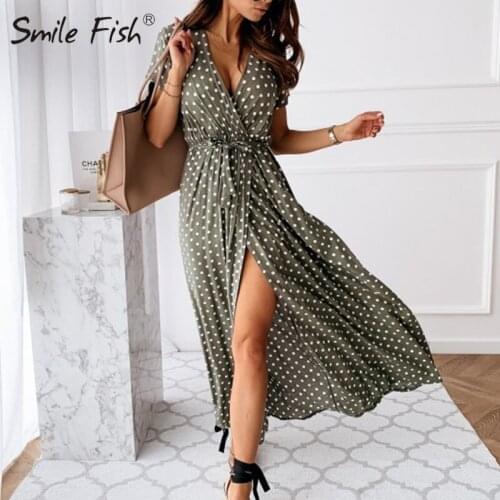 SMILE FISH Summer Polka Dot Dresses