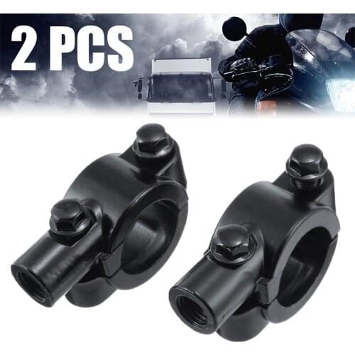 Universal 2Pcs Aluminum 22mm Motorcycle Handlebar Mount Rear View Mirror Base Holder Motorbike Clamp Side Mirrors Bracket