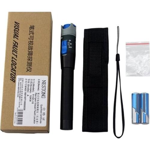 30mW Visual Fault Locator Fiber Optic Laser Pen 10mW Red Light Source Cable Tester SC/FC/ST Connector Type with VFL Meter 650nm