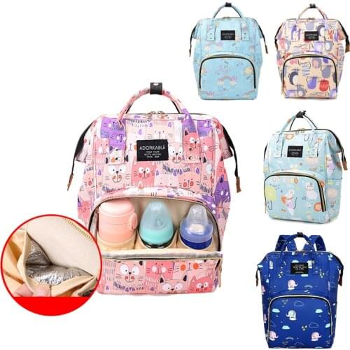 Waterproof Anti Thef Diaper Bag for Mommy Maternity Nappy Backpack Printing Baby Stroller Organizer Nursing Changing Bag to Care