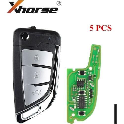 Xhorse XEKF21EN VVDI Super Remote Type for BMW Style 3 Silver Buttons Knife Type 5pcs/lot