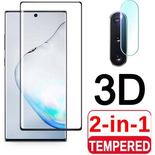 2 In 1 Camera Lens 3D Tempered Glass For Samsung Galaxy Note 10 Pro Screen Protector Protective Glass for Galaxy SM Note10 Pro