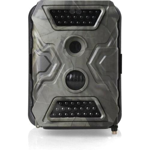 1set)12MP PIR Scouting Trail GSM SMS/MMS Alarm Camera with 20meters Night Vision 8AA Battery Power Supply 720P Video Recording