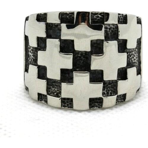 1pc Newest Design Cross Ring 316L Stainless Steel Mens Boy Hot Cross Ring