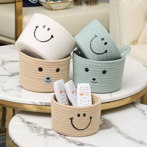 2021 Storage basket imitated rattan storage basket kitchen desktop sundries snack storage box cute woven basket storage basket
