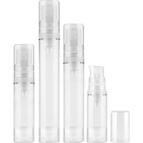 5ml 10ml 12ml 15ml Emulsion Pump Airless Bottle Clear Plastic Cosmetic Packaging Empty Spray Pump Airless Bottle