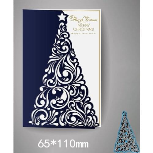 65*110mm Christmas Tree New Cutting DIES Stencil DIY Scrapbook Embossing Card Craft Template Paper CPhoto Album