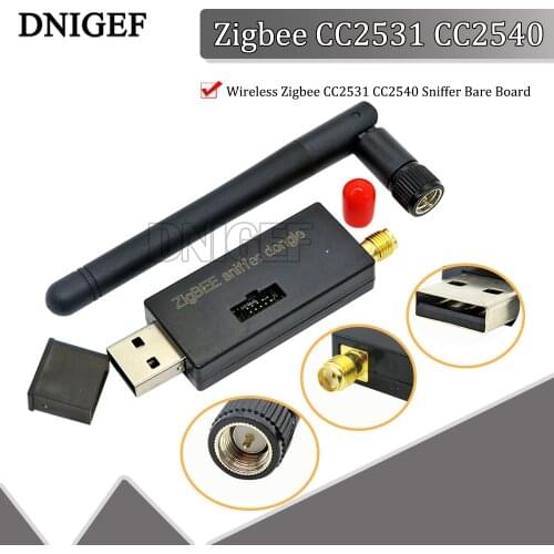 Wireless Zigbee CC2531 CC2540 Sniffer Bare Board Packet Protocol Analyzer USB Interface Dongle Capture Packet Module + Antenna