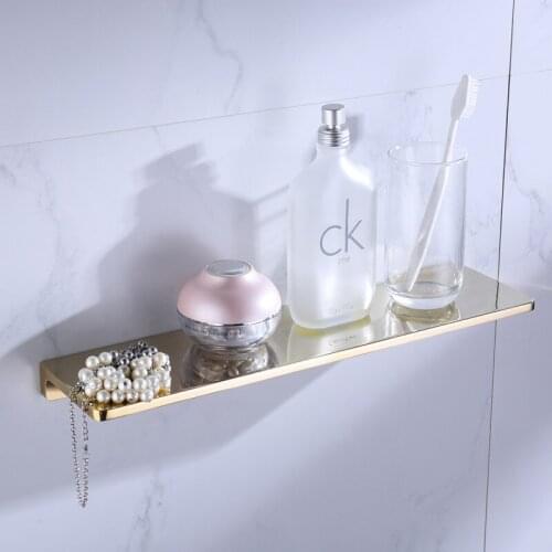 Bathroom shower shelves shampoo holder sqaure Bathroom solid brass gold Accessories bath hardware
