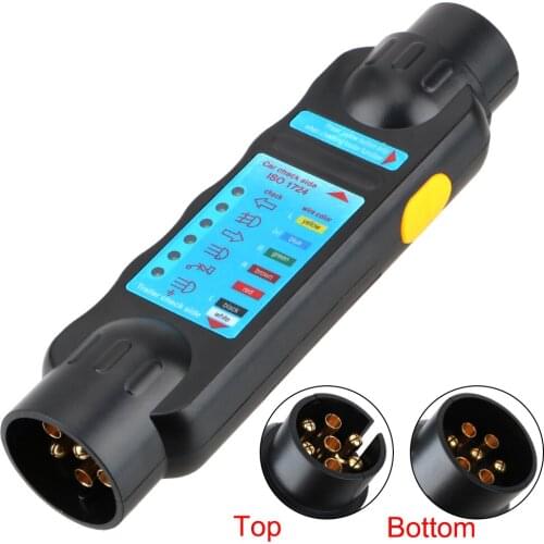 12V 7 Pin Trailer Tester Car Towing Light Tester Caravan Towing Tow Bar Light Wiring Tester Plug Socket Diagnostic Tools