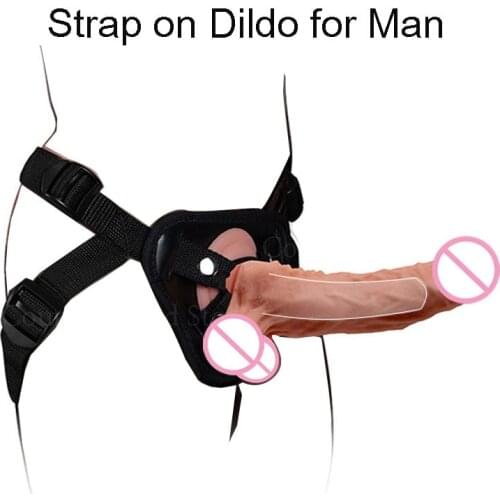 GaGu Strapon Realistic Dildo Pants Harness for Men Pants Strap Ons Big Dildos with Rings Harness Belt Erotic Costumes Sex Toys