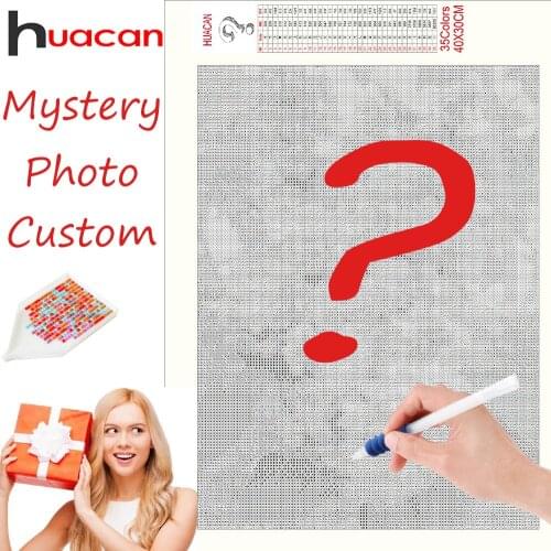 Huacan 5d DIY Diamond Painting Mysterious Photo Custom Mosaic Diamond Embroidery Full Square/Round Beaded Pictures Surprise Gift
