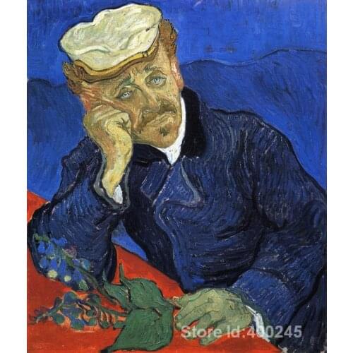 Impressionist art Portrait of Doctor Gachet Vincent Van Gogh paintings home decor Handmade High quality