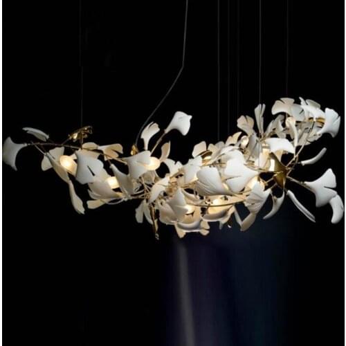 New design branch chandelier Nordic copper lamp luxury living room villa duplex building hotel lobby decoration chandelier