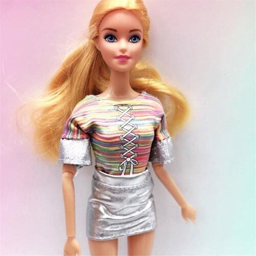 1/6 Doll Clothes Handmade Fashion Suit Outfit Daily Casual Wear Short Pleated Skirt Doll Skirt Dress For Barbie Doll Accessories