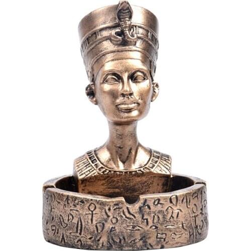 EGYPT CLEOPATRA ASHTRAY FASHION OFFICE ASHTRAY ANCIENT RETRO ASHTRAY RESIN CRAFT HOME DECORATION BOY GIFT R3710