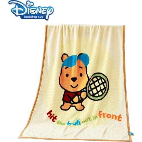 Cartoo Winnie the pooh Blankets for Beds Yellow Color Soft Warm Flannel Blanket On the Bed Thickness Throw Blanket 95x100cm