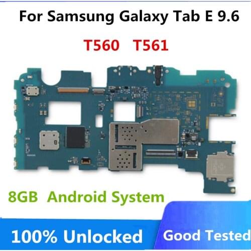For Samsung Galaxy Tab E 9.6 T560 T561 8GB Motherboard Unlocked Logic Board Mainboard with Android System Full Chips T560 T561