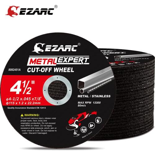 EZARC Cut Off Wheels 25 pcs, 75mm x 9.5mm Or 115mm x 22.2mm Cutting Wheel, Metal & Satinless Steel Cutting Disc for Die Grinder