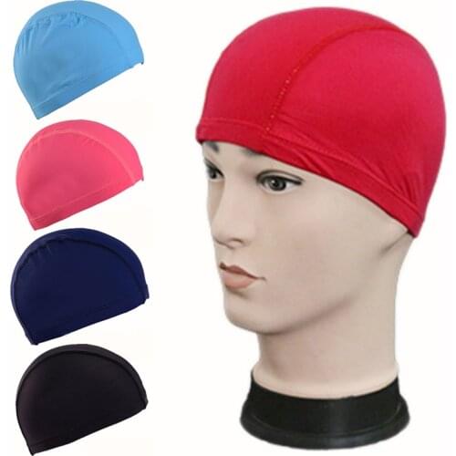 NAdults Kids Swimming Caps Men Women Long Hair Waterproof Swim Pool Cap Ear Protect Large Natacion Badmuts Silicone Diving Hat