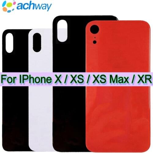 For iPhone 10 X Back Glass Battery Cover Rear Door XR Housing Case For Apple iPhone XS Back Glass Cover XS MAX Replacement LCD