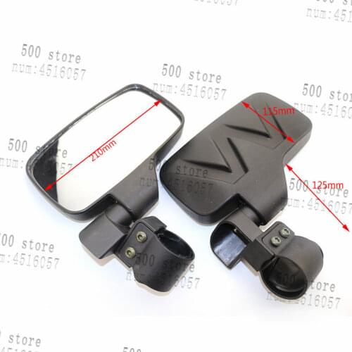 Motorcycle Rearview Mirror Motorbike Rear Side Mirrors Universal for Most UTV With 1.75"/2" Roll Tube Retroviseur