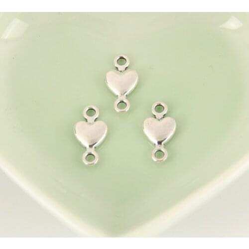 10pcs Silver Color I love cheer leading Hearts Charm Pendant Jewelry Making DIY Handmade Craft