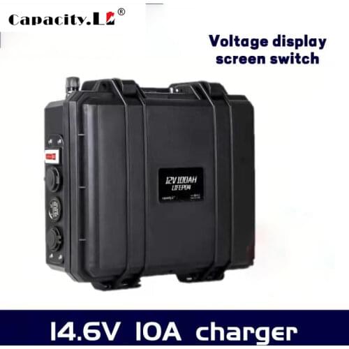 12V lifepo4 rechargeable battery 100ah 200AH phosphoric acid RV battery with BMS and cigarette lighter for RV and inverter