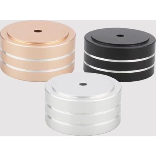 4Pcs FT007S HiFi AMP Speaker Aluminum Isolation Feet Pad Use For Turntable DAC Stereo Audio Speakers Amplifier Feet Pads 40x20mm