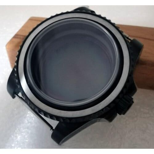 40mm sapphire glass Pvd Black watch case Fit NH35 NH36 Automatic movement