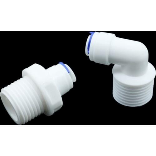 6mm Slip lock Quick-connectors to 1/2 Inch Male Thread Water pump connector for Pure water machine Garden accessories 6 Pcs