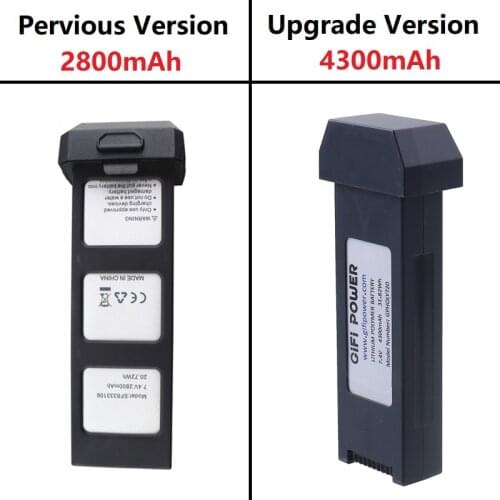 7.4V 2800mAh/4300mah Lithium Battery Upgrade Capacity for HS720 HS720E RC Quadcopter spare parts Accessories 7.4V Drone Battery