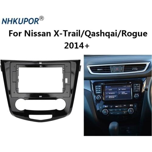 2 Din Big Screen Car Radio Fascia For Nissan X-Trail/Qashqai/Rogue 2014+ Auto Stereo Frame Kit Center Console Holder Trim Mount