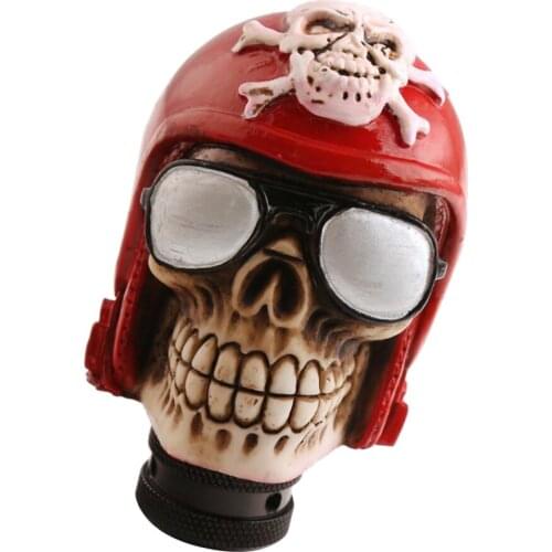 Car Vehicle Truck Skull Head Shift Lever Knob Cover Gear Stick Shifter Conversion Kit