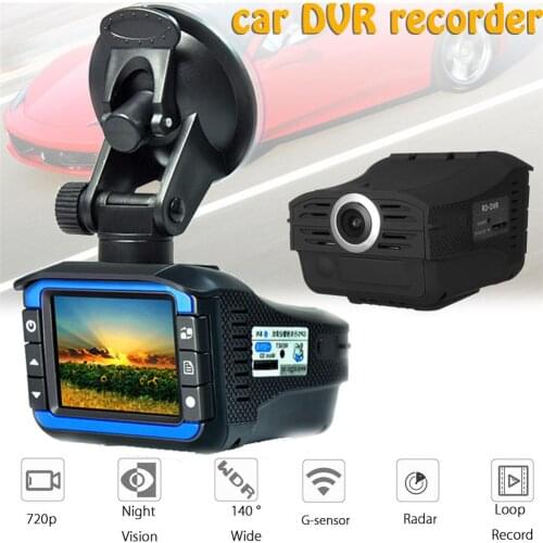 2 In 1 Car Hidden DVR Camera Radar Laser Speedometer Radar Detector Car Dash Camera HD 140 Degree Wide Angle Car DVR Recorder