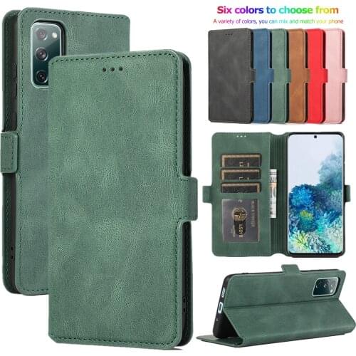 Case For Samsung Galaxy S20 FE Note 20 S20 Plus Business PU Leather Flip Wallet Case Protection Shockproof Cover Card Stand Slot