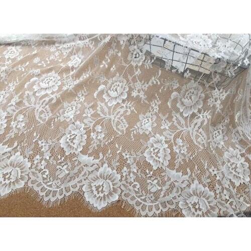 3Meter Eyelash White & Black Lace Trim Mesh Lace Ribbon Decoration Crafts Sewing Lace For Wedding Making Decoration