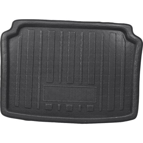 For Volkswagen Polo Hatchback 2010-2017 Black Car Rear Trunk Mat Professional Custom Car Boot Mat Cargo Floor Liner Dust Pad