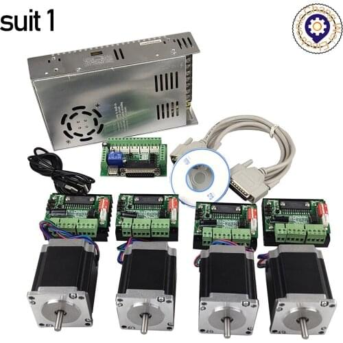 CNC suit , Nema23 76mm3A stepping motor + CNC 4-axis TB6560 stepping motor driver + 250W power supply